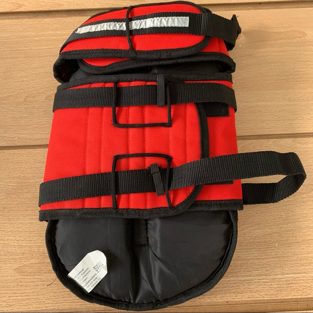Outback jack red dog jacket with reflectors